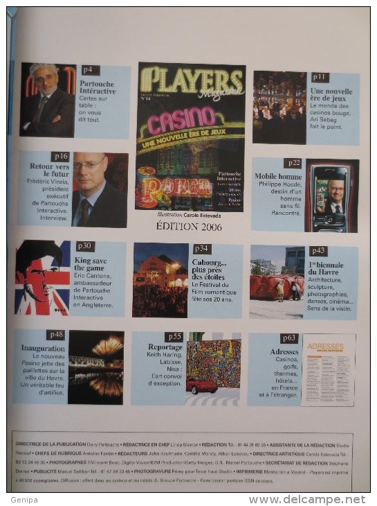 CASINOS PARTOUCHE - PLAYERS MAGAZINE N° 14 (Scan) - Francés