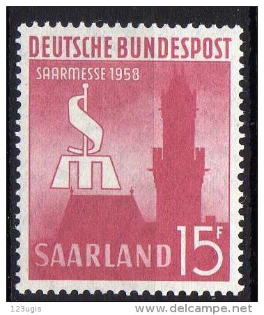 Saarland 1958 Mi 435 ** [160314IX] @ - Neufs