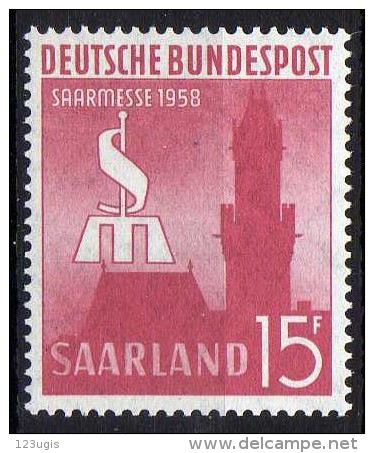 Saarland 1958 Mi 435 ** [160314IX] @ - Ongebruikt