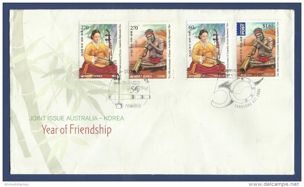 JOINT ISSUE AUSTRALIA KOREA MNH YEAR OF FRIENDSHIP 2011 CONDITION AS PER SCAN - Premiers Jours (FDC)