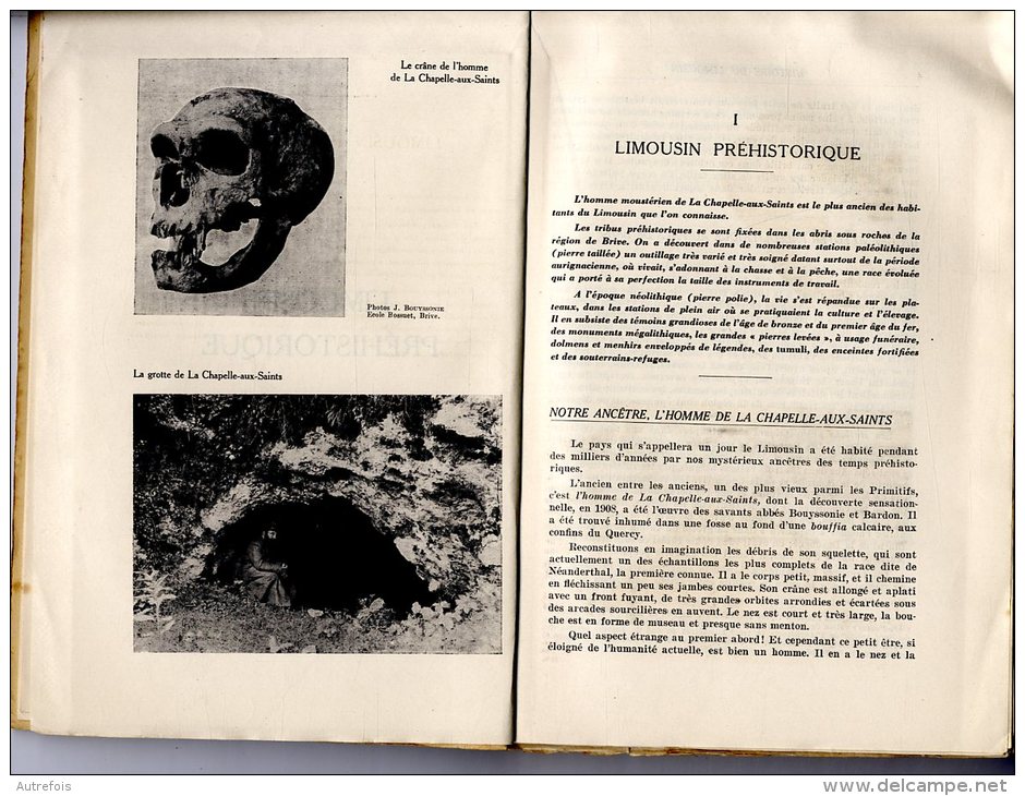 J. NOUILLAC  -  HISTOIRE DU LIMOUSIN ET DE LA MARCHE LIMOUSINE  -  1943  -  355 PAGES - Limousin