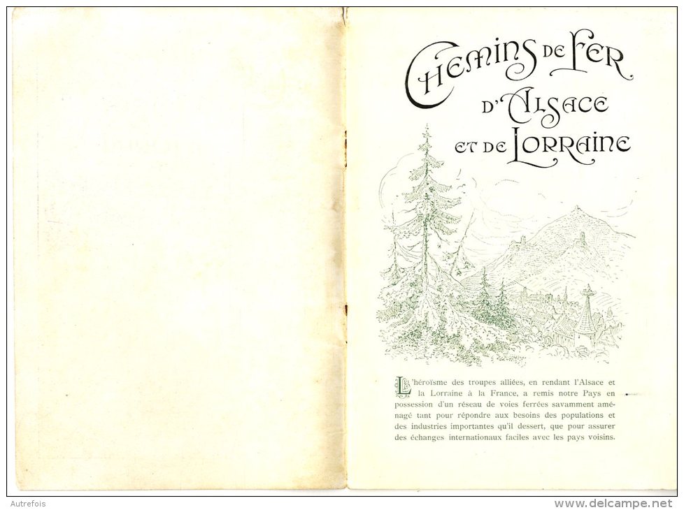 CHEMINS DE FER D ALSSACE ET DE LORRAINE   -  11 PAGES  - - Alsace