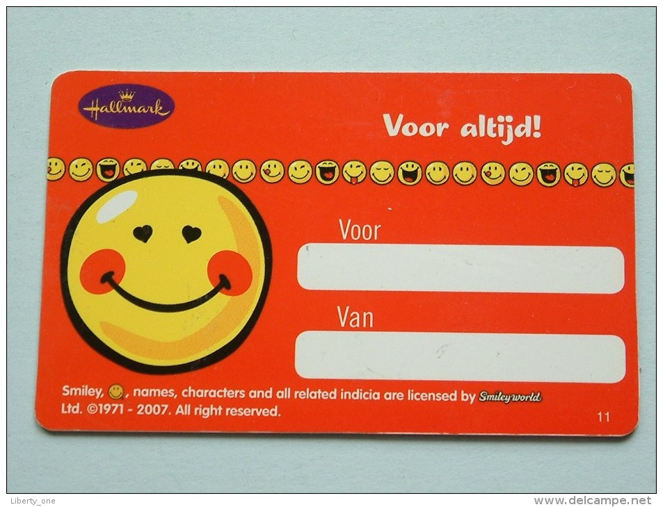 Hallmark ( 11 ) Gift / Wens Card / Smileys Pocketcard ( Formaat En Materiaal Idem Als Bankkaart ) !! - Cartes Cadeaux