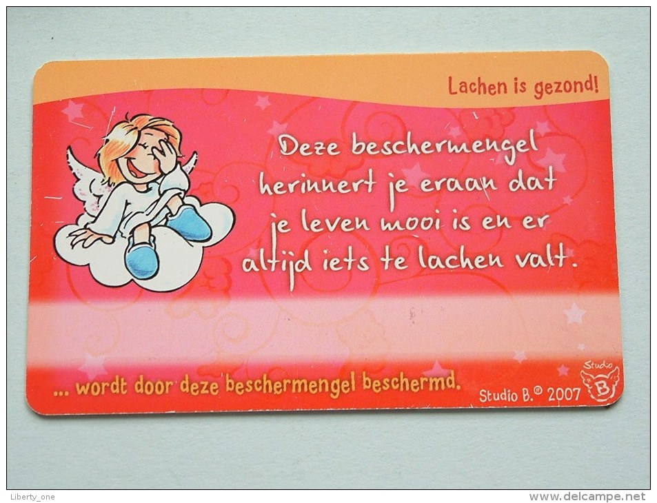 Beschermengelkaart ( Lach Hard En Vaak ) Pocketcard Gift / Wens ( Formaat En Materiaal Idem Als Bankkaart ) !! - Cartes Cadeaux