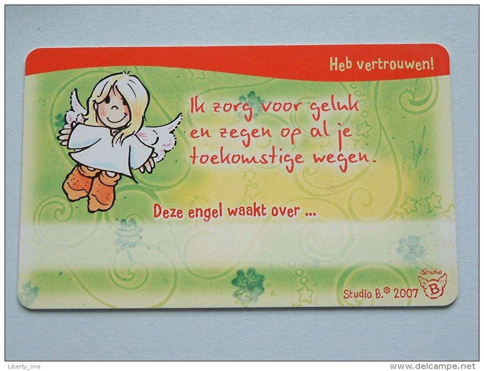 Beschermengelkaart ( Ik Breng Je Geluk ) Pocketcard Gift / Wens ( Formaat En Materiaal Idem Als Bankkaart ) !! - Cartes Cadeaux