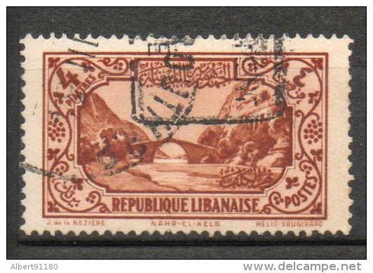 G LIBAN  4pi Brun Rouge  1930-35 N°139 - Oblitérés