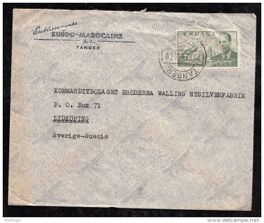 Spanien Spain TANGER 5 Airmail Covers 1951-53 To SWEDEN - Postmandaten