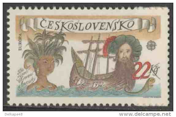 Tschechoslowakei Czechoslovakia 1992 Mi 3114 ** Amerindian + “Santa Maria” + Columbus / „Karibische Schönheit“, Kolumbus - Christoffel Columbus