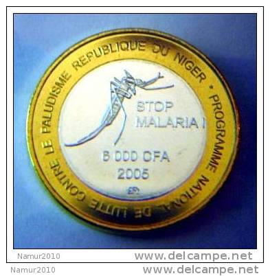 Niger 6000 CFA 2005 Animal : Moustique Stop Malaria ! BIMETALLIQUE / Bicolore TRES RARE - Niger