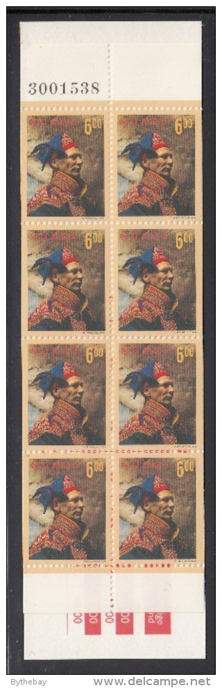 Norway Booklet Scott #1221 Tourism Pane Of 8 6k Man In Traditional Dress - Lower Margin Perfed - Booklets