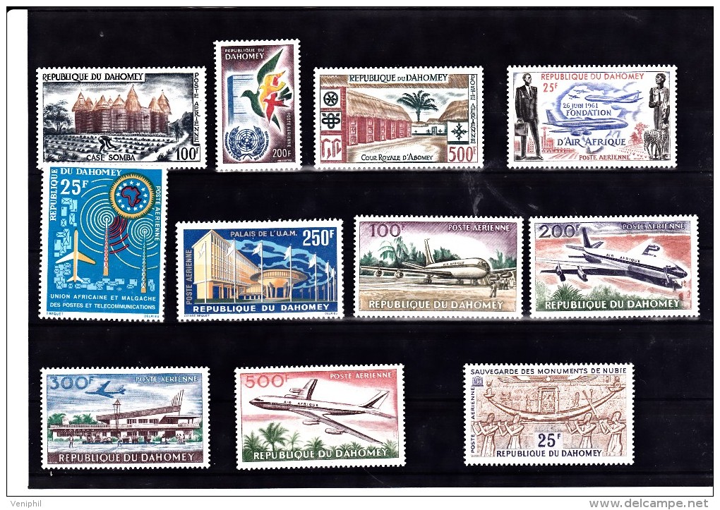 DAHOMEY-  POSTE AERIENNE  N° 18 A 28  NEUF X  COTE : 53 € - Neufs