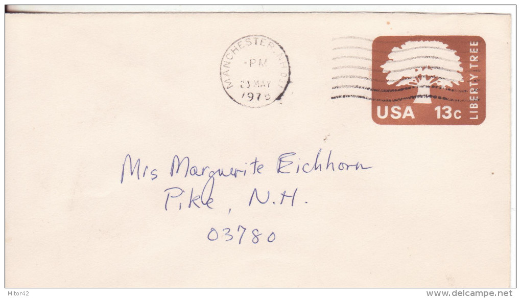 20-U.S.A-Stati Uniti-Intero Postale-Full-Zip-13,c .Liberty Tree-1976-F.D.C . - 1961-80