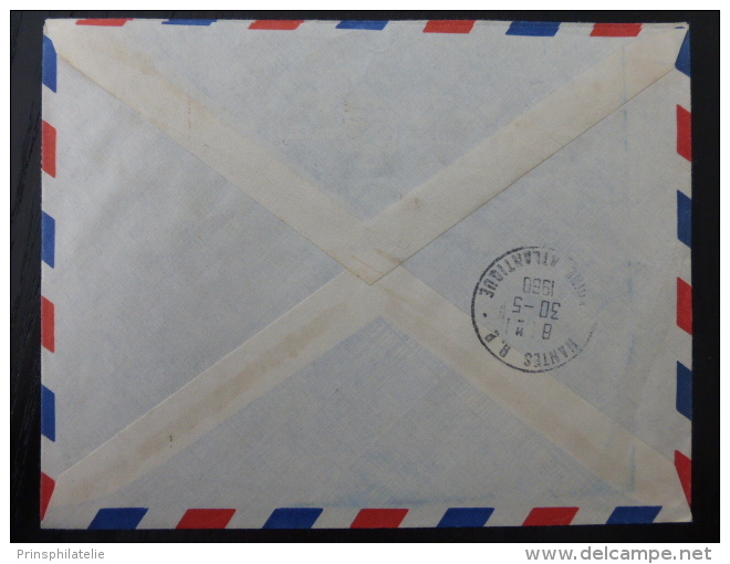 LETTRE  RECOMMANDE DE ALEG MAURITANNIE 1960  =&gt; FRANCE      COVER   FLEURS - Brieven En Documenten