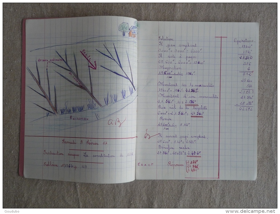 Cahier Illustré Le Portique Breithaupt-Cariven Carcassonne écrit 1957. Voir Photos. - Other & Unclassified