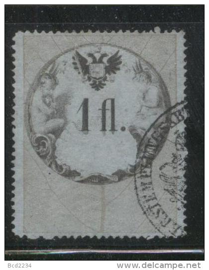 AUSTRIA 1860 REVENUE 1FL THIN BLUISH PAPER NO WMK PERF 15.50 X 15.50 BAREFOOT 072 - Fiscale Zegels