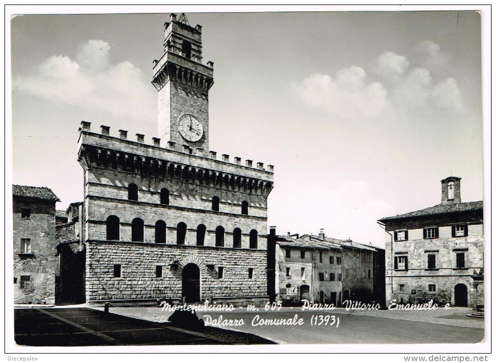 Y1173 Montepulciano (Siena) - Piazza Vittorio Emanuele E Palazzo Comunale / Non Viaggiata - Altri & Non Classificati