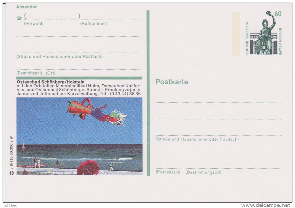 Duitsland 1987 Unused Postal Card Ostseebad Schönberg - Brieven En Documenten