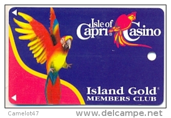 Isle Of Capri Casino,  U.S.A. Older Used Slot Or Player´s Card, Isleofcapri-3 - Casinokarten