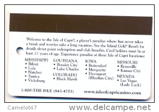 Isle Of Capri Casino,  U.S.A. Older Used Slot Or Player´s Card, Isleofcapri-3 - Carte Di Casinò