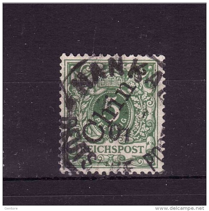 CHINA GERMAN COLONY 1898  Regular Issue Overprinted Michel Cat N° 2II  Very Fine Used Hankau Cancellation - China (offices)