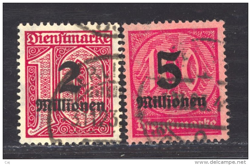 Allemagne  -  Reich  -  Services  :  Mi  97-98  (o)    Signé - Dienstmarken