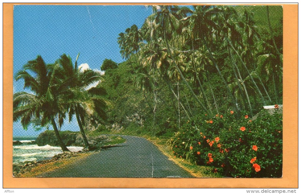 Tahiti Old Postcard Mailed To USA - Tahiti