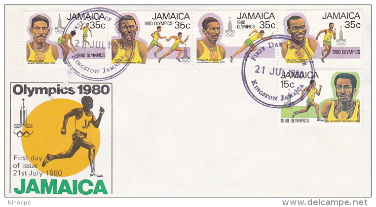 Jamaica 1980 Olympic Games Moscow FDC - Jamaica (1962-...)