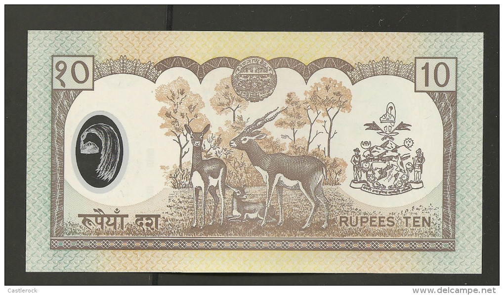 O) 1993 NEPAL, BANKNOTE-POLYMER, KING BIRENDRA, DEER,, XF - Nepal