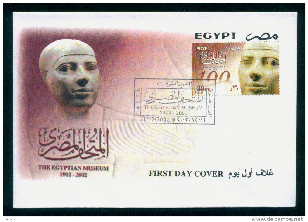 EGYPT / 2002 /  THE EGYPTIAN MUSEUM / CHEOPS / EGYPTOLOGY / SCULPTURE / 2 FDCS - Covers & Documents