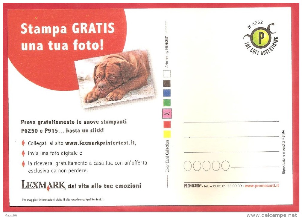 PROMOCARD NV ITALIA - PC5252 - LEXMARK  - Vedo Tutto Rosa - 10 X 15 - Pubblicitari