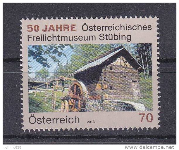 2013,  1 Stk. Briefmarke "50 Jahre Freilichtmuseum Stübing", Postfrisch, ** - Ungebraucht