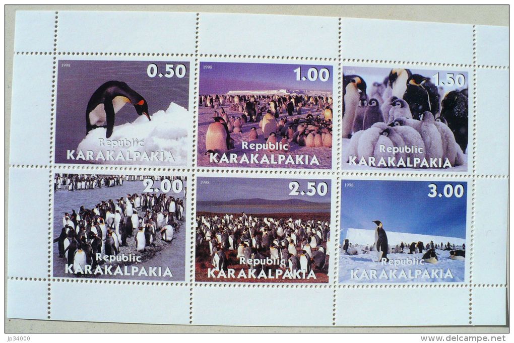 URSS (Russie) MANCHOTS, PINGOUINS, Feuillet 6 Valeurs ( 2) Neuf Sans Charniere MNH - Penguins