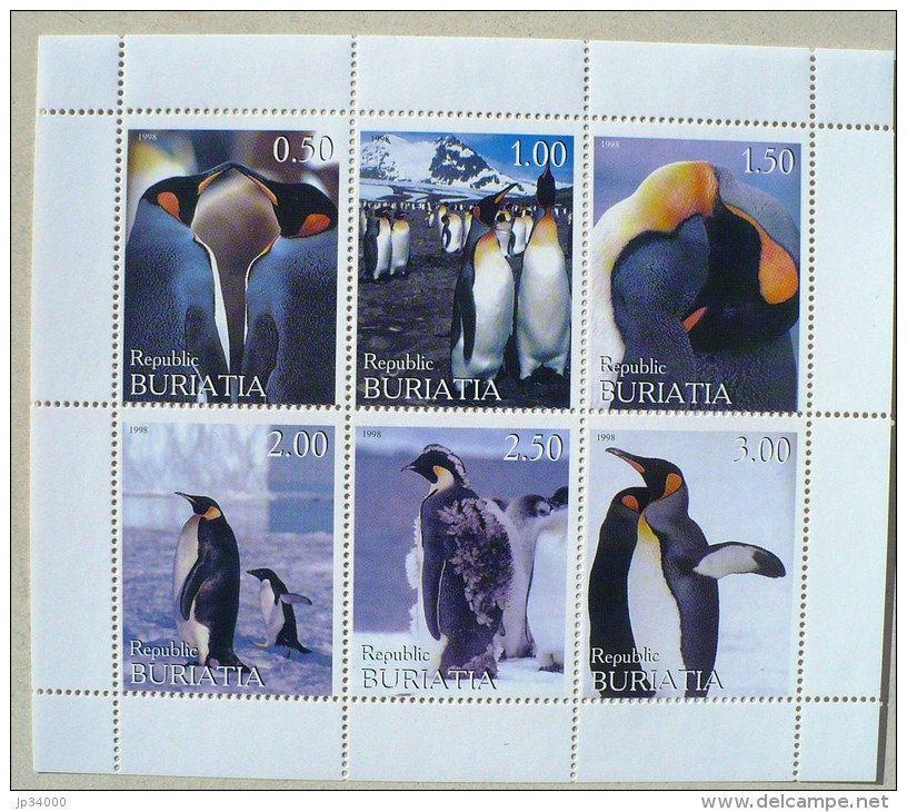 URSS (Russie) MANCHOTS, PINGOUINS, Feuillet 6 Valeurs (5) Neuf Sans Charniere MNH - Penguins