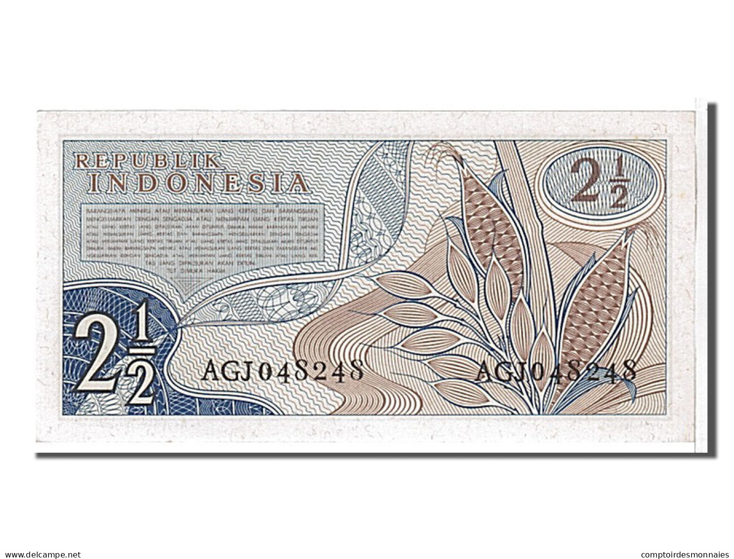 Billet, Indonésie, 2 1/2 Rupiah, 1960, KM:79, NEUF - Indonésie