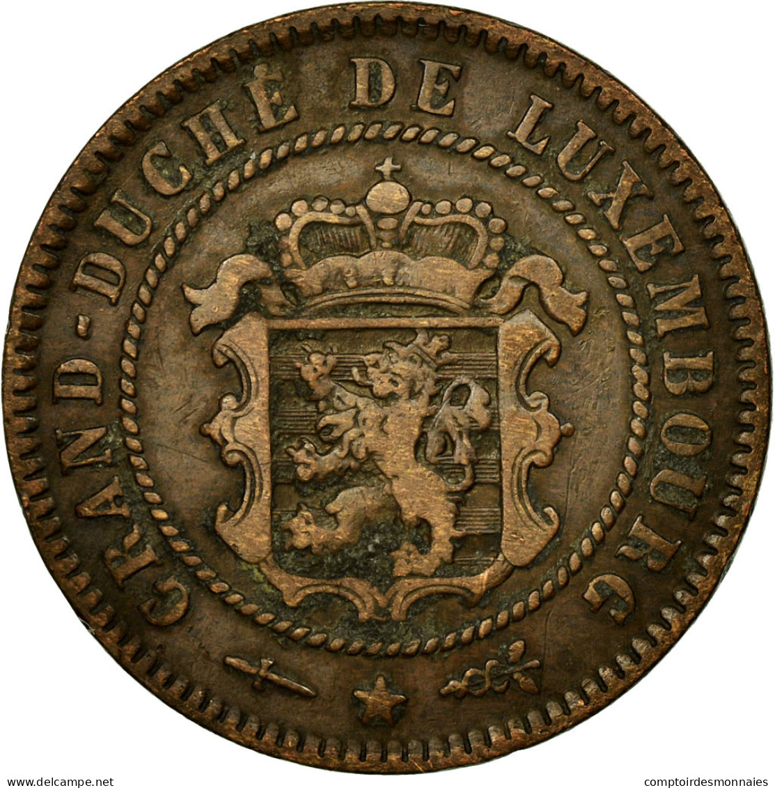 Monnaie, Luxembourg, William III, 5 Centimes, 1854, Utrecht, TTB, Bronze - Luxembourg