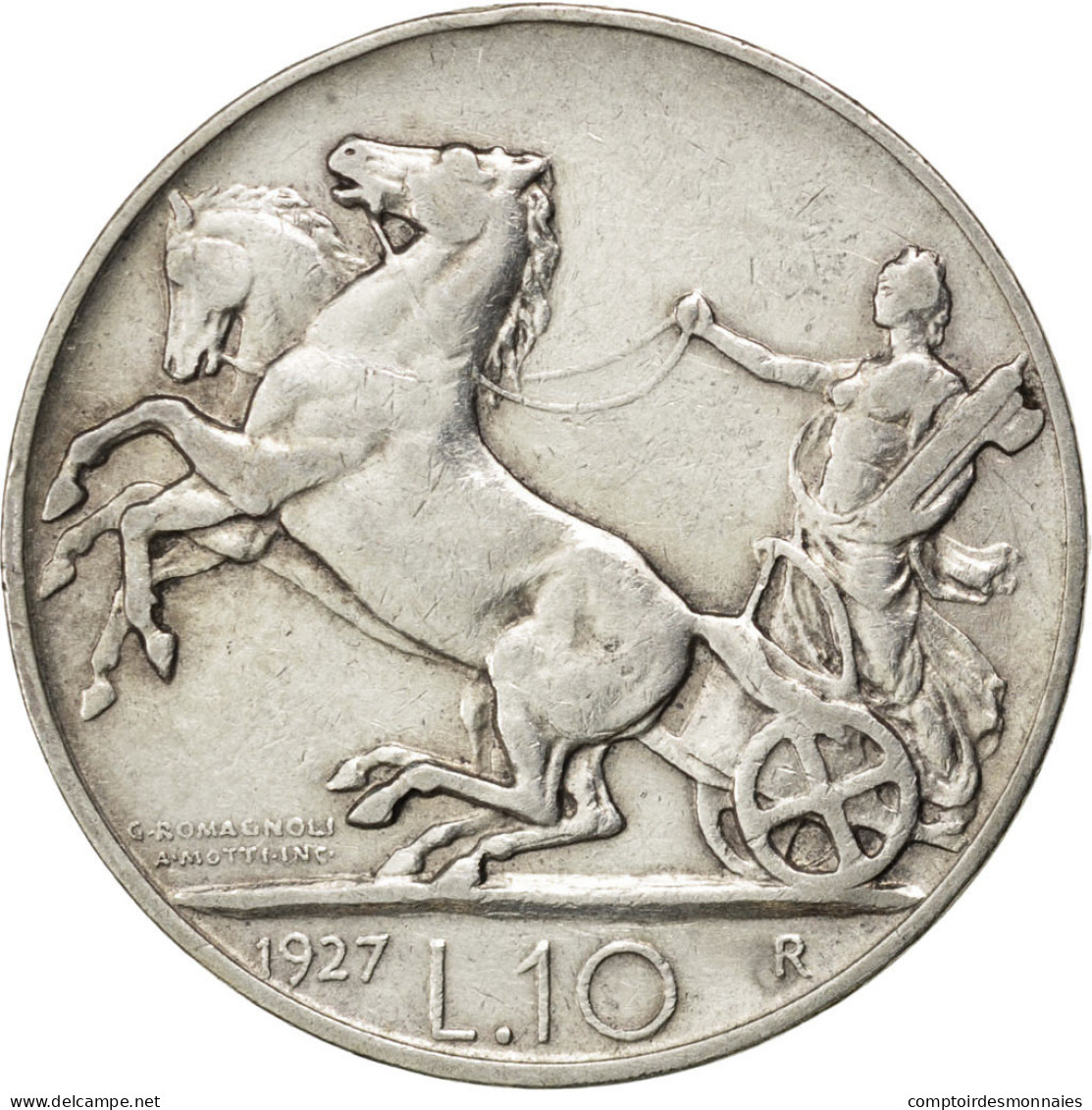 Monnaie, Italie, Vittorio Emanuele III, 10 Lire, 1927, Rome, TTB, Argent - 1900-1946 : Victor Emmanuel III & Umberto II