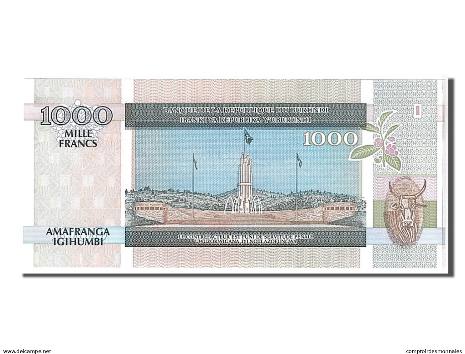 Billet, Burundi, 1000 Francs, 2006, KM:39d, NEUF - Burundi