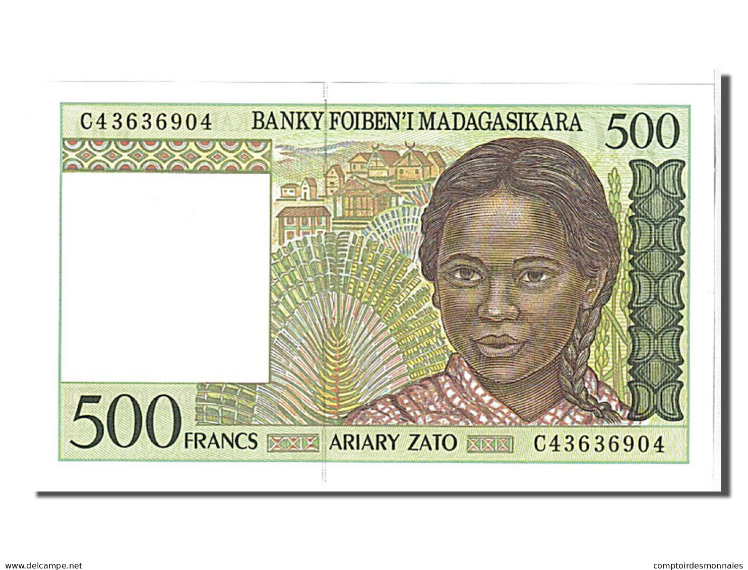 Billet, Madagascar, 500 Francs = 100 Ariary, 1996, KM:75b, NEUF - Madagascar