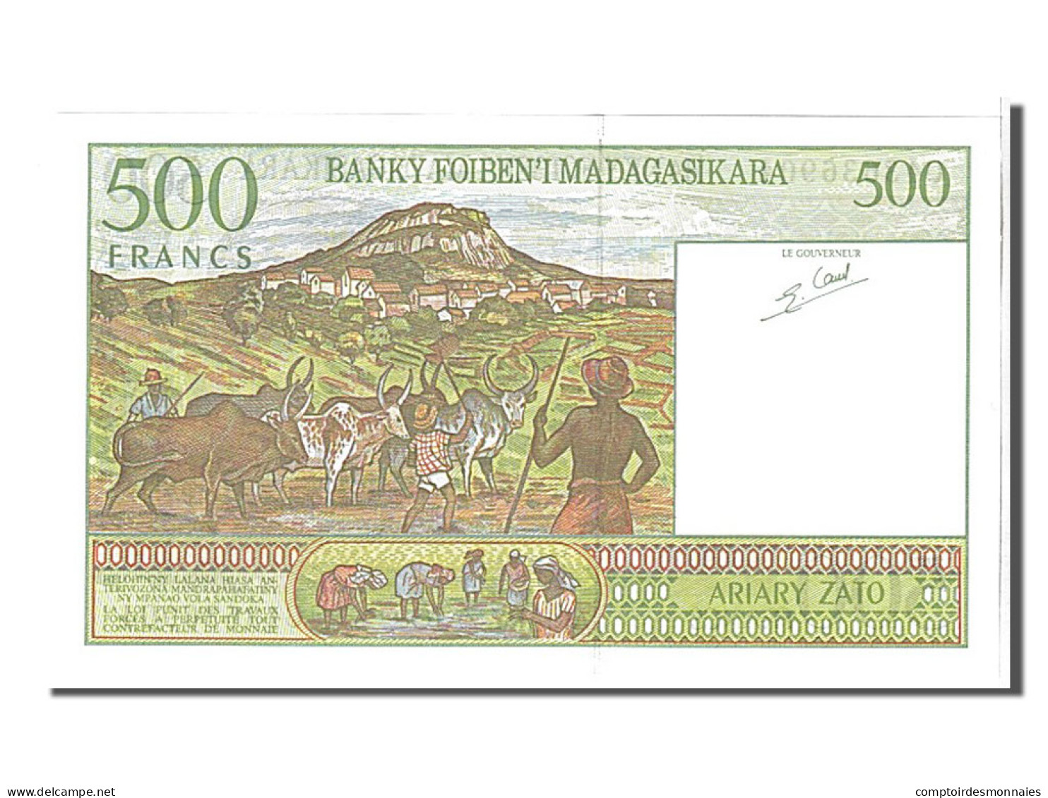 Billet, Madagascar, 500 Francs = 100 Ariary, 1996, KM:75b, NEUF - Madagascar