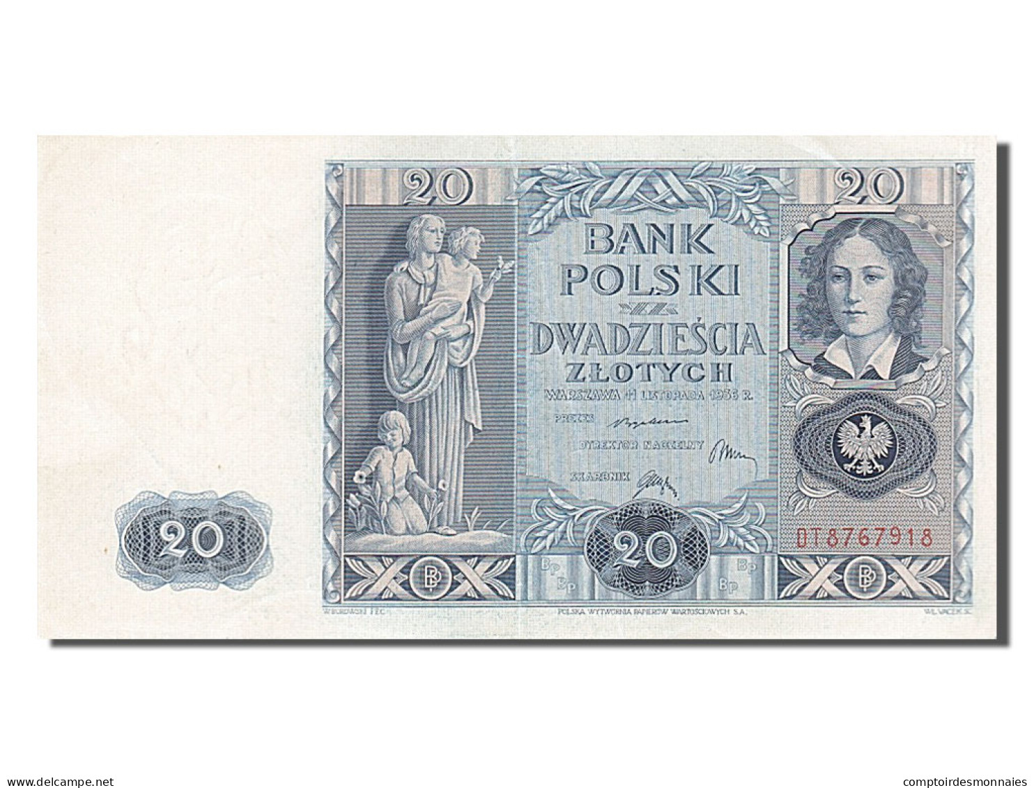 Billet, Pologne, 20 Zlotych, 1936, 1936-11-11, SUP - Pologne