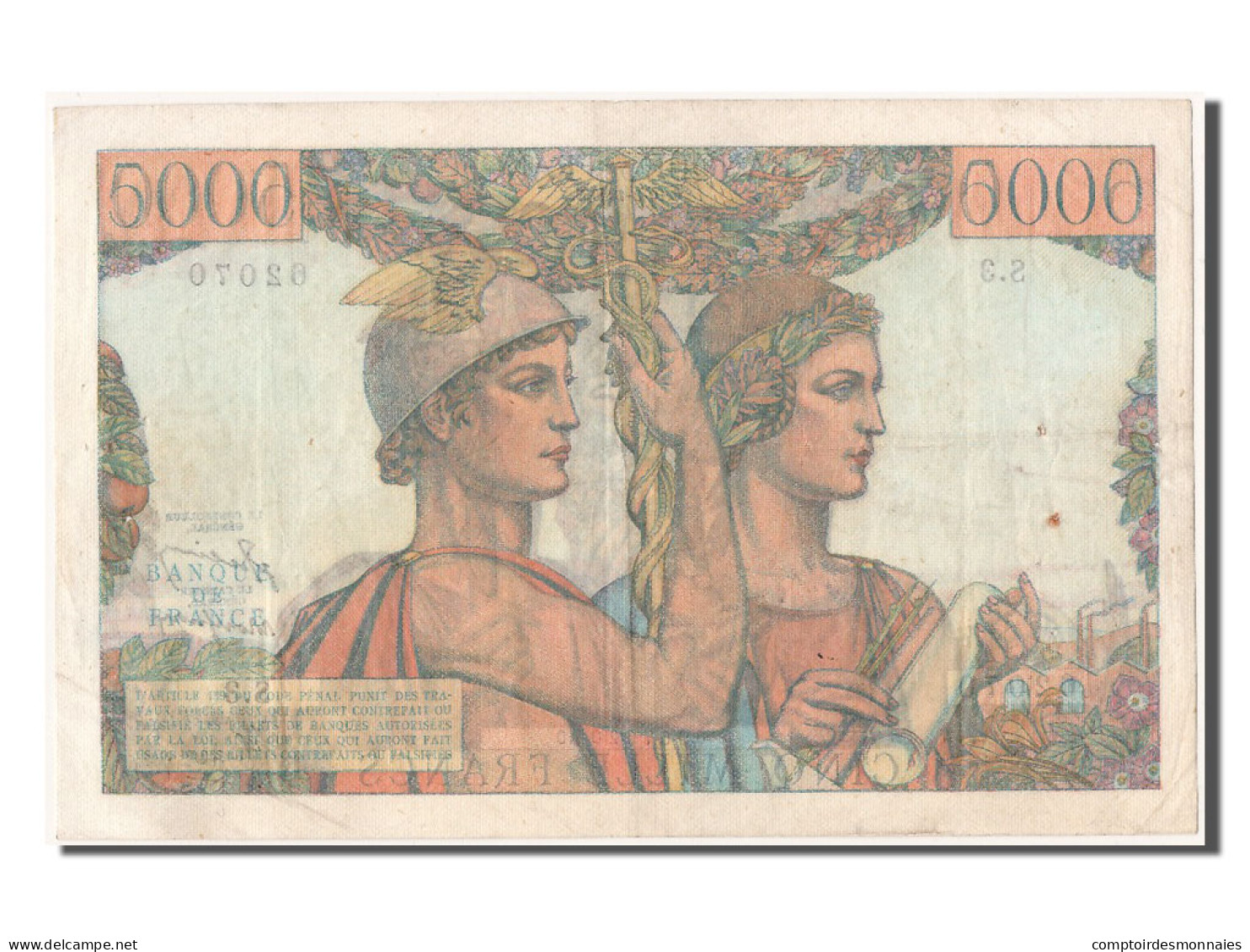 Billet, France, 5000 Francs, 5 000 F 1949-1957 ''Terre Et Mer'', 1949 - 5 000 F 1949-1957 ''Terre Et Mer''