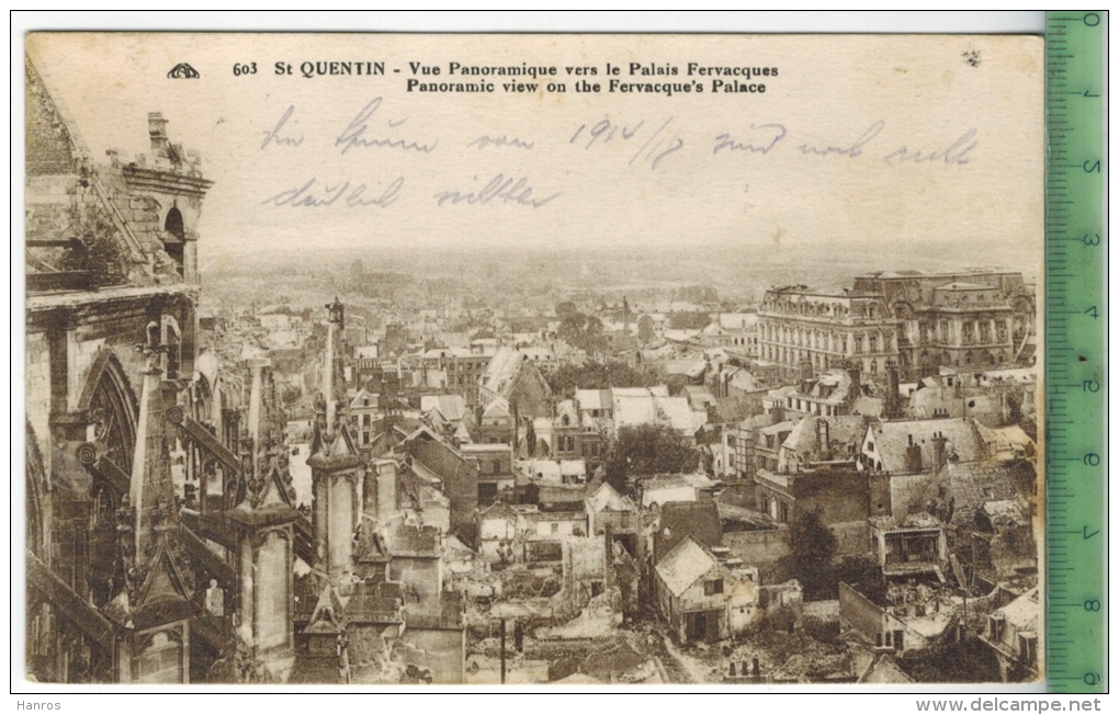 St. Quentin 1931, Verlag: -----,  POSTKARTE Mit Frankatur, Mit Stempel 31.7.31, Erhaltung: I-II, - St. Quentin En Yvelines