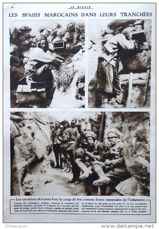 LE MIROIR N° 97 / 03-10-1915 FOCH MER ÉGÉE MOUDROS ALSACE SERBIE ESCADRILLE SPAHIS MAROCAINS GAZ ASPHYXIANTS ARMÉE RUSSE