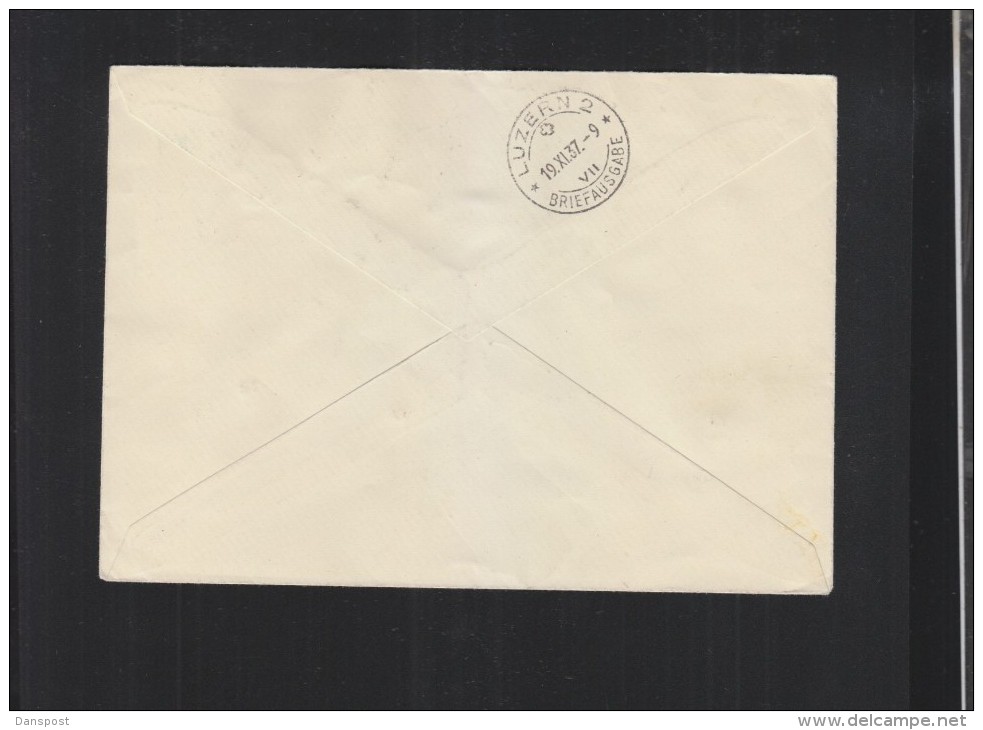 R-Brief 1937 Bruxelles Nach Luzern - 1907-1941 Antichi [A]