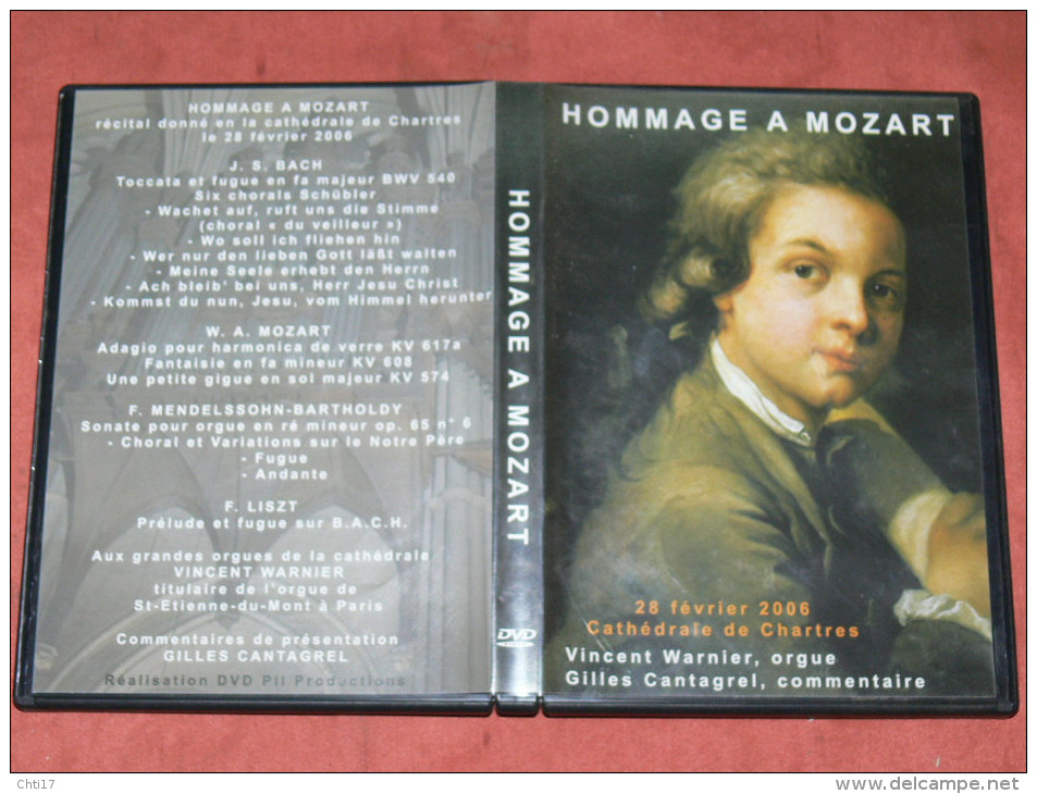 DVD SPECTACLE" HOMMAGE A MOZART " A LA CATHEDRALE DE CHARTRES DU  28/02/2006 ORGUE VINCENT WARNIER - DVD Musicaux