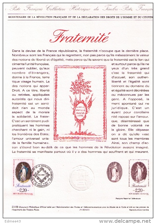 Rare Lot Philatélique Premier Jour (4 Doc.), Bicentenaire De La RÉVOLUTION FRANÇAISE, PHILEXFRANCE, 1989 - Rivoluzione Francese