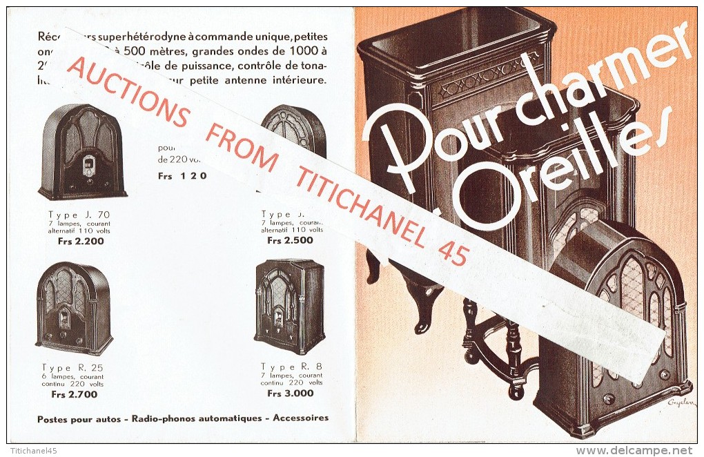 Brochure Publicitaire De 1931 RADIO SEM-GECO Usine à CAMDEN (USA) - Types J. 70 - J. 72 - R. 25 - R. 8 - Advertising