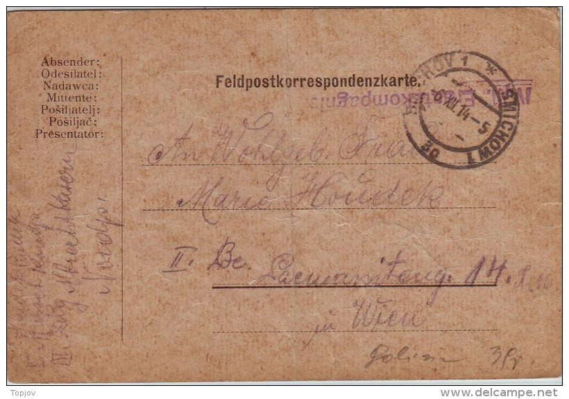 AUSTRALIA  - K.u.K. FELDPOST - SMICHOW - 1914 - Briefe U. Dokumente