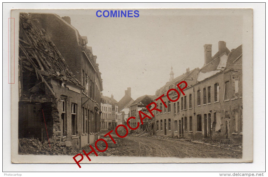 COMINES-KOMEN-Carte Photo Allemande-Guerre-14-18-1WK-BELGIQUE-BELGIEN-Flandern-FRANCE-59- - Comines-Warneton - Komen-Waasten