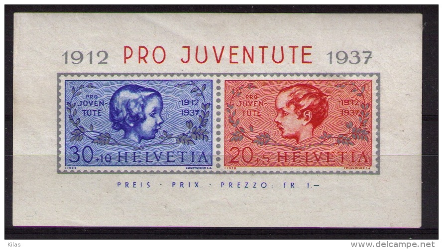 SWITZERLAND Pro Juventute - Unused Stamps